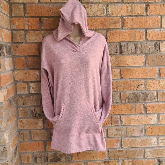 Cyrus Ladies' Drop Shoulder Ribbed Hem Pullover Hoodie Top Orchid Heather Size M - Picture 10 of 16